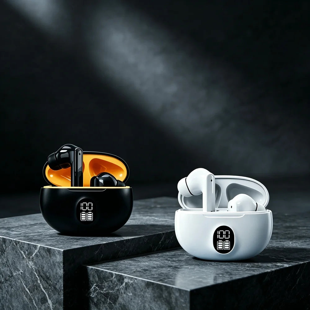 TWS Wireless Headphones Game Bluetooth Headphones with Microphone Noise Reduction High Fidelity Bass Earphones