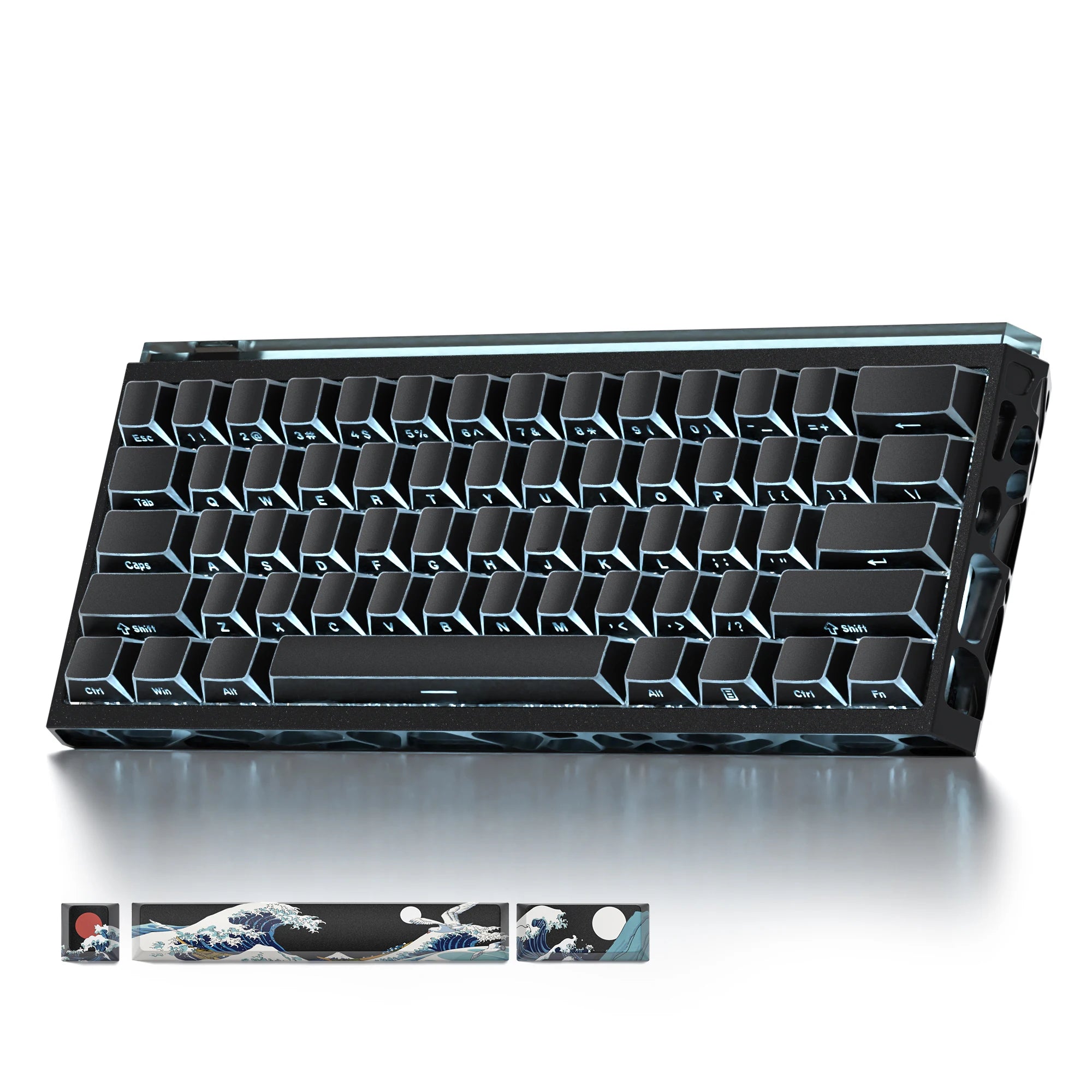 Womier SK61HE 60% Mechanical Gaming Keyboard Hollow-out Aluminum Case Hall Effect Magnetic Switch RGB Backlit Wireless Keyboard