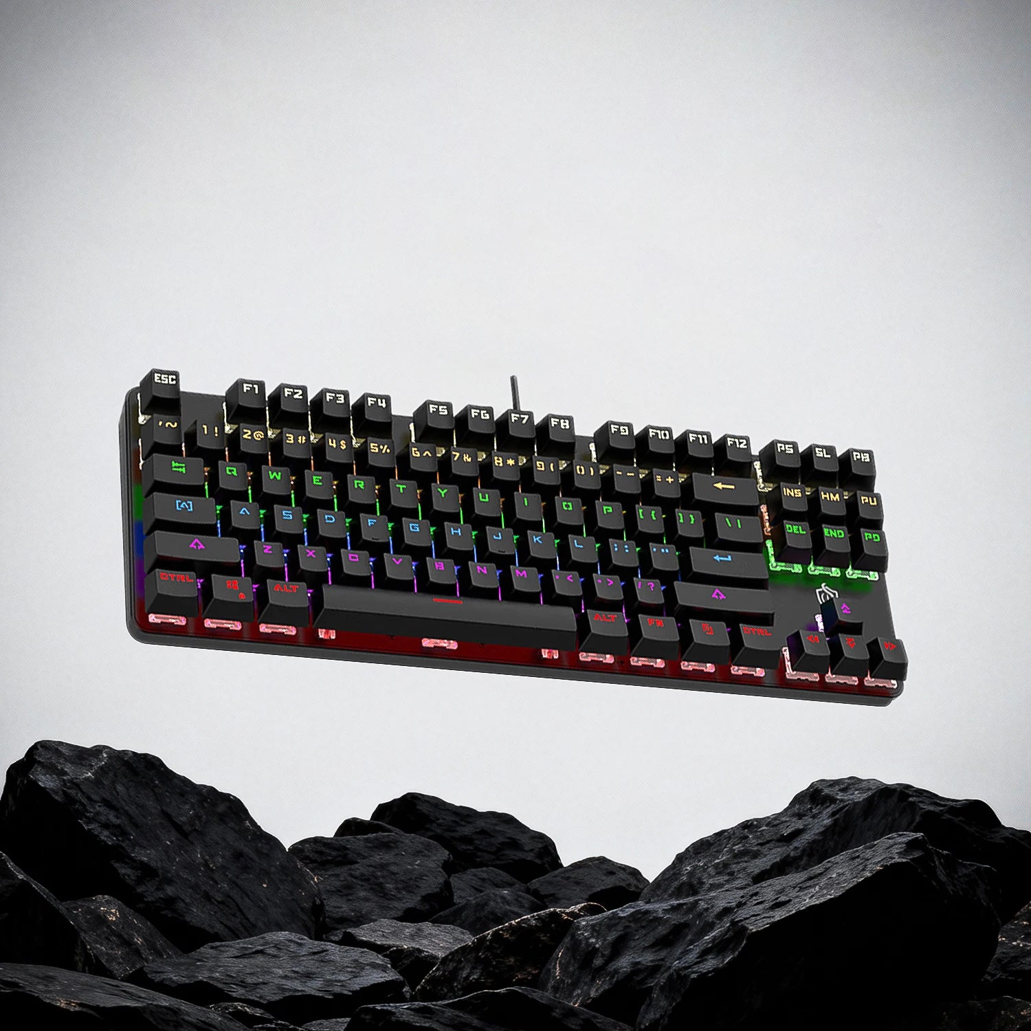 MS Mechanical Gaming Keyboard 87 Keys For PC/Laptop，Blue Switch Mechanical，Hot-Swappable