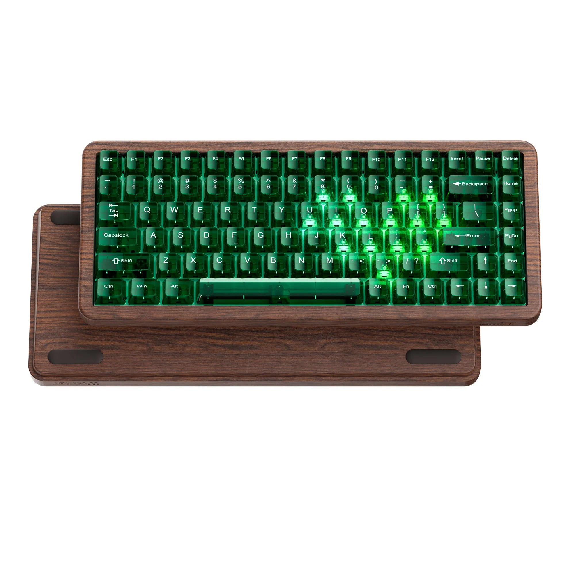 Womier WD75 V2 75% Keyboard with QMK/VIA Wood Gaming Keyboard Tri-Mode Wireless Mechanical Custom Key Board RGB Hot Swappable