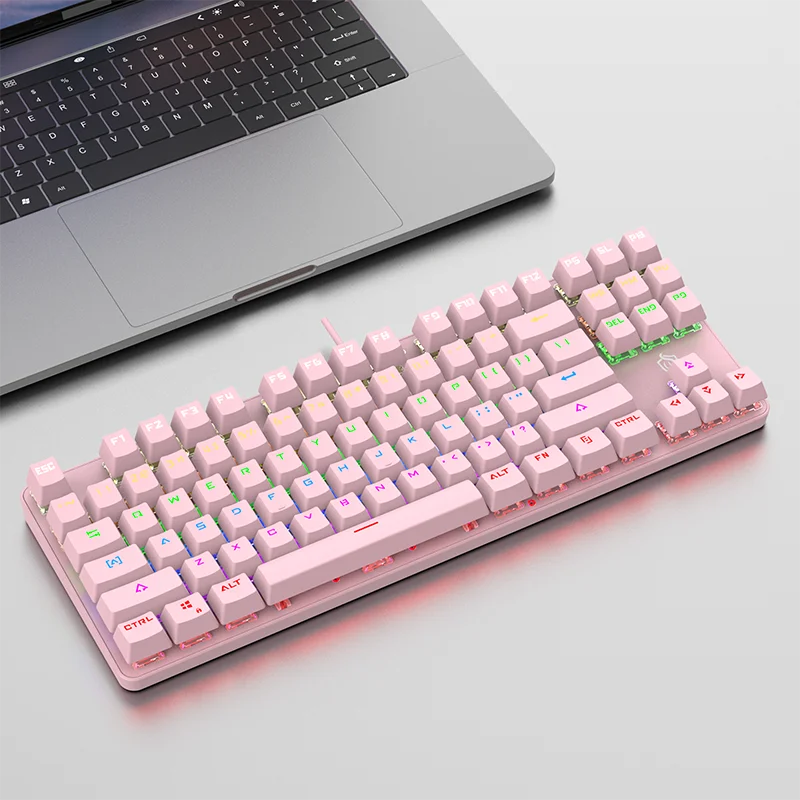 MS Mechanical Gaming Keyboard 87 Keys For PC/Laptop，Blue Switch Mechanical，Hot-Swappable