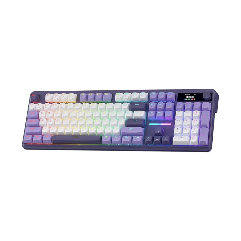 Redragon K762 Wireless Gasket Gaming Keyboard w/Hype Screen & Knob, 104 Keys Mechanical Keyboard