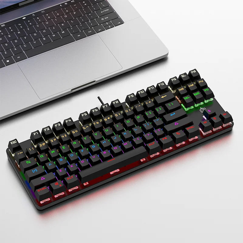 MS Mechanical Gaming Keyboard 87 Keys For PC/Laptop，Blue Switch Mechanical，Hot-Swappable