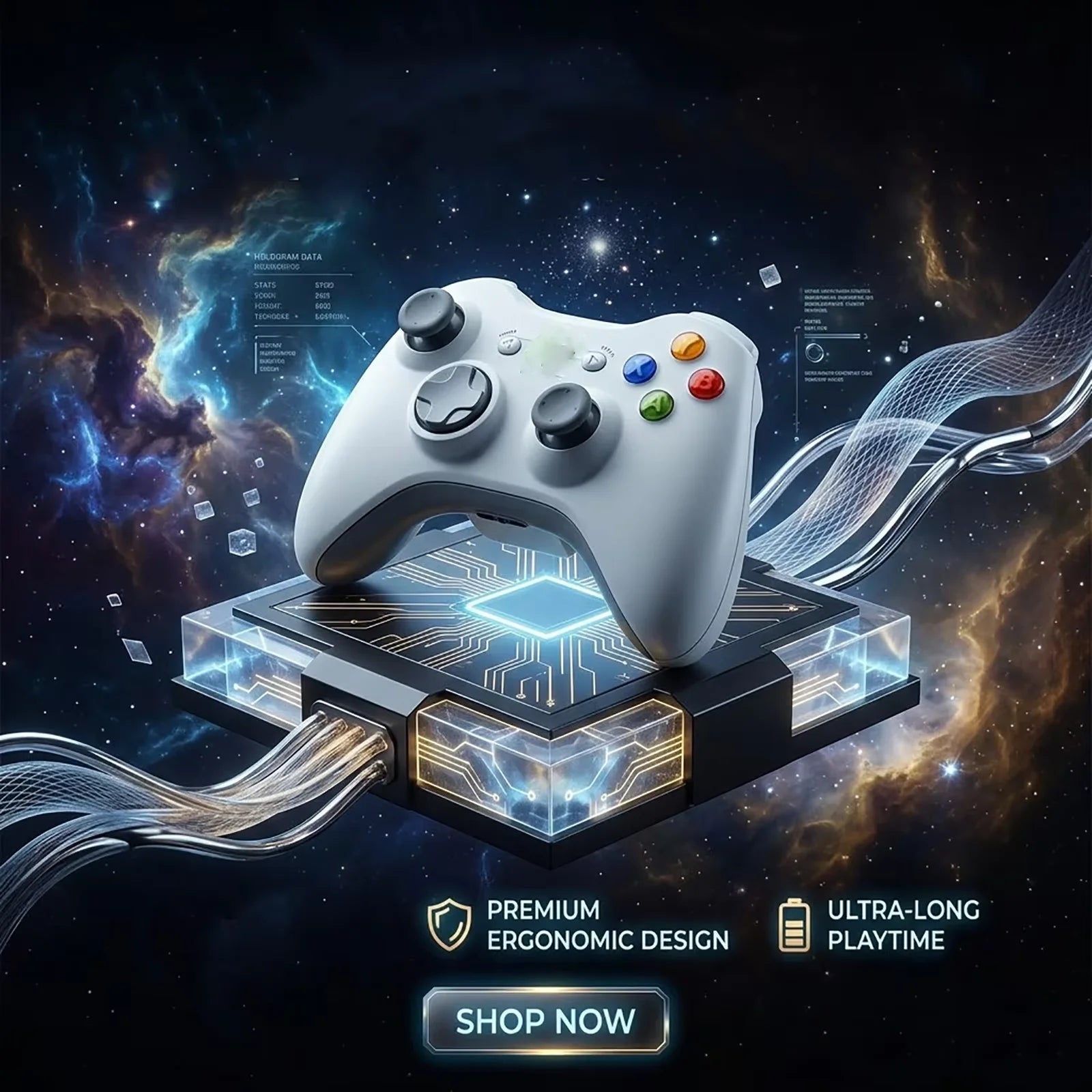 For compatible with Xbox 360 / PC Console Games New Wireless Controller — Plug-and-Play, Multifunctional Arcade Gamepad
