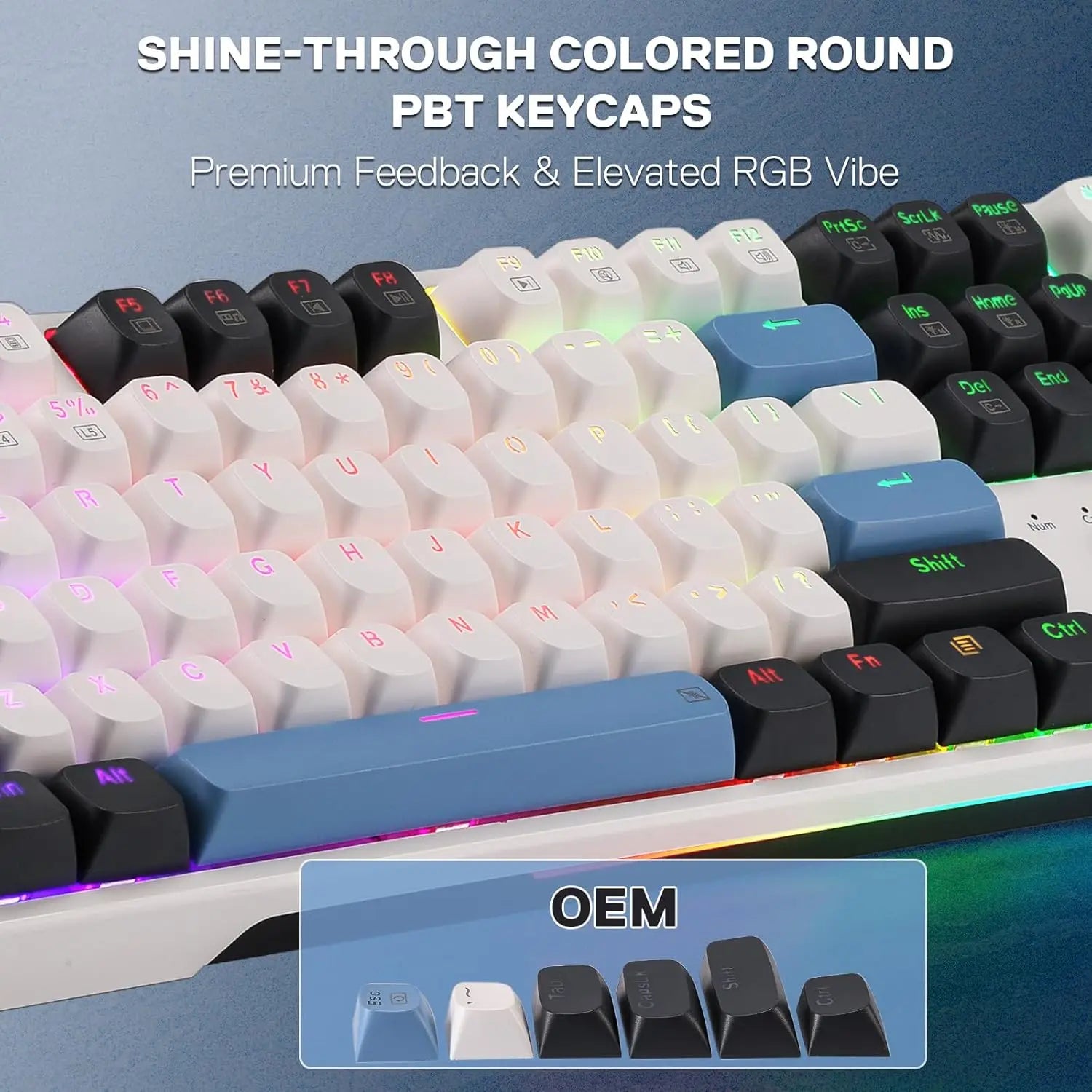 Redragon K668 Wired Gasket RGB Gaming Keyboard, 108 Keys Mechanical Keyboard w/Extra 4 Hotkeys, Upgraded Hot-swappable Socket