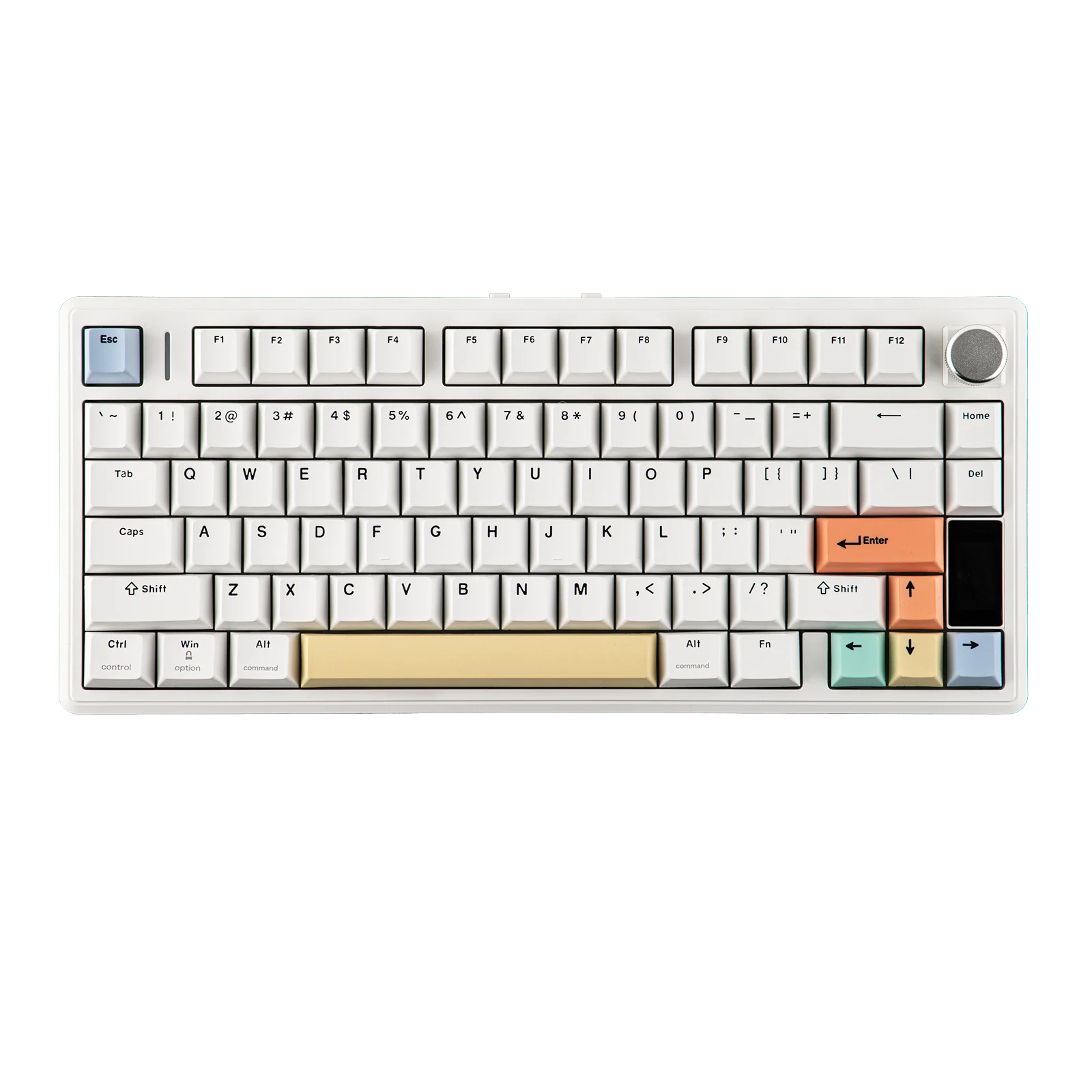 EPOMAKER TH80 V2 PRO 75% ANSI US Layout Wired/Bluetooth/2.4Ghz Wireless Mechanical Gaming Keyboard with Screen/ Knob & 10000mAh