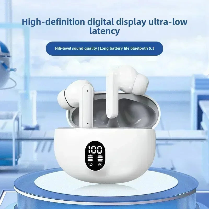 TWS Wireless Headphones Game Bluetooth Headphones with Microphone Noise Reduction High Fidelity Bass Earphones for phones
