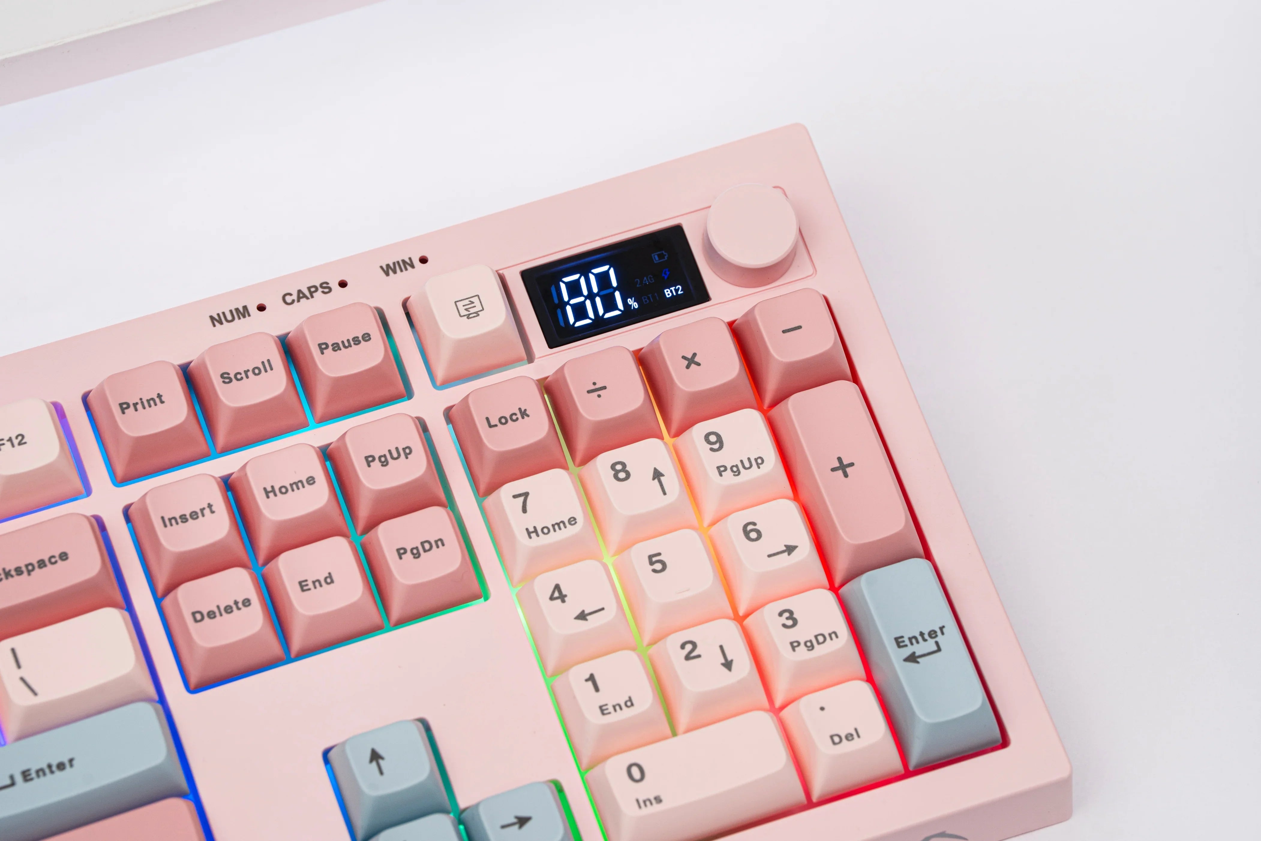 AULA S102 PRO Tri-mode Silent Membrane Keyboard TFT Display Volume Knob RGB Backlit Full Size ANSI US for Computer Gamer Office