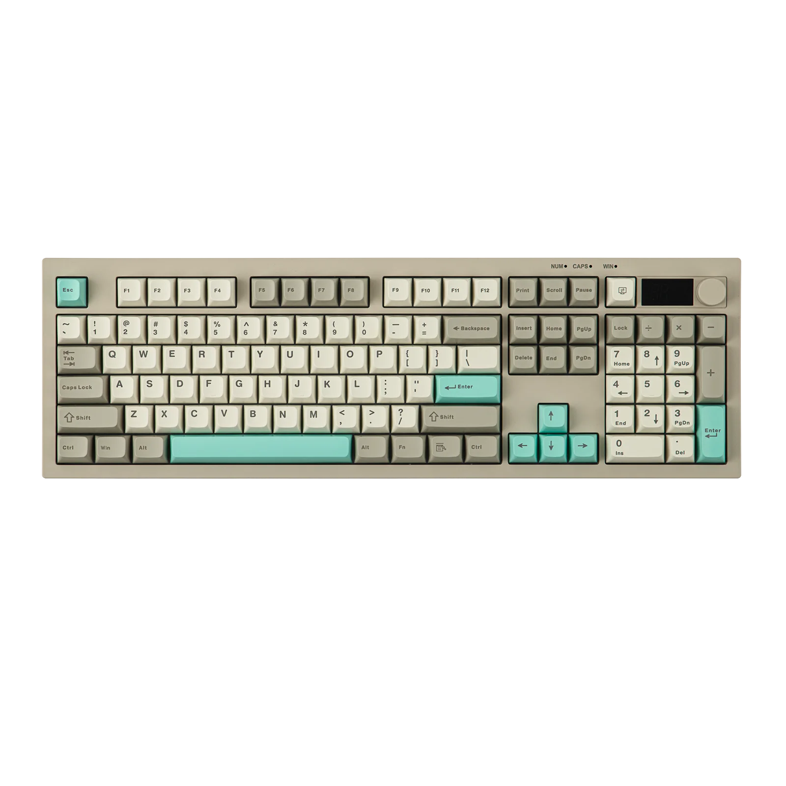 AULA S102 PRO Silent Gaming Membrane Keyboard 100% ANSI US Tri-model 2.4GHz Wireless TFT Screen Volume Knob for PC Game Office