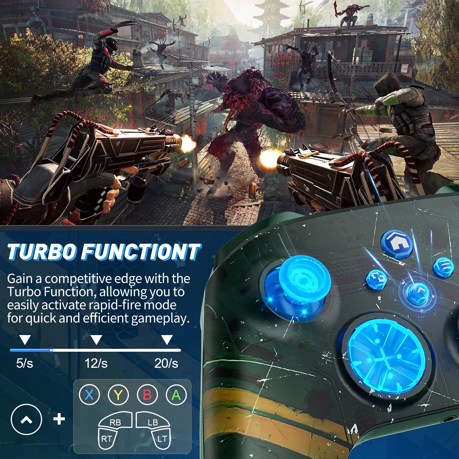Wifi Wireless Controller For Xbox One/Xbox One S/X/Xbox Series X/S/Pc/Switch Joysticks With Turbo Function/6-Axis/RGB Gamepad