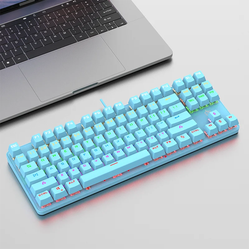 MS Mechanical Gaming Keyboard 87 Keys For PC/Laptop，Blue Switch Mechanical，Hot-Swappable