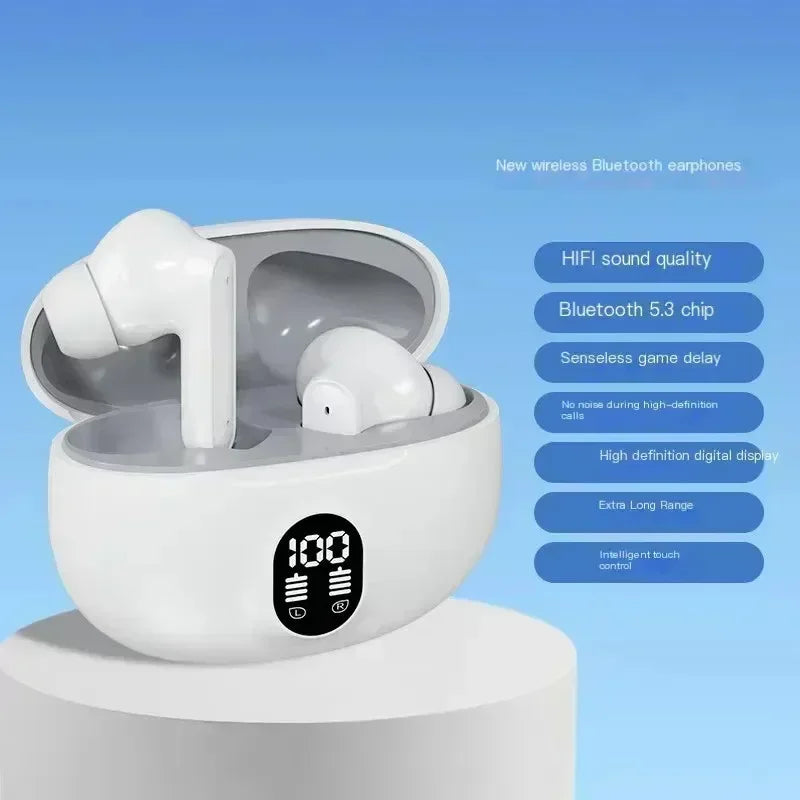 TWS Wireless Headphones Game Bluetooth Headphones with Microphone Noise Reduction High Fidelity Bass Earphones for phones