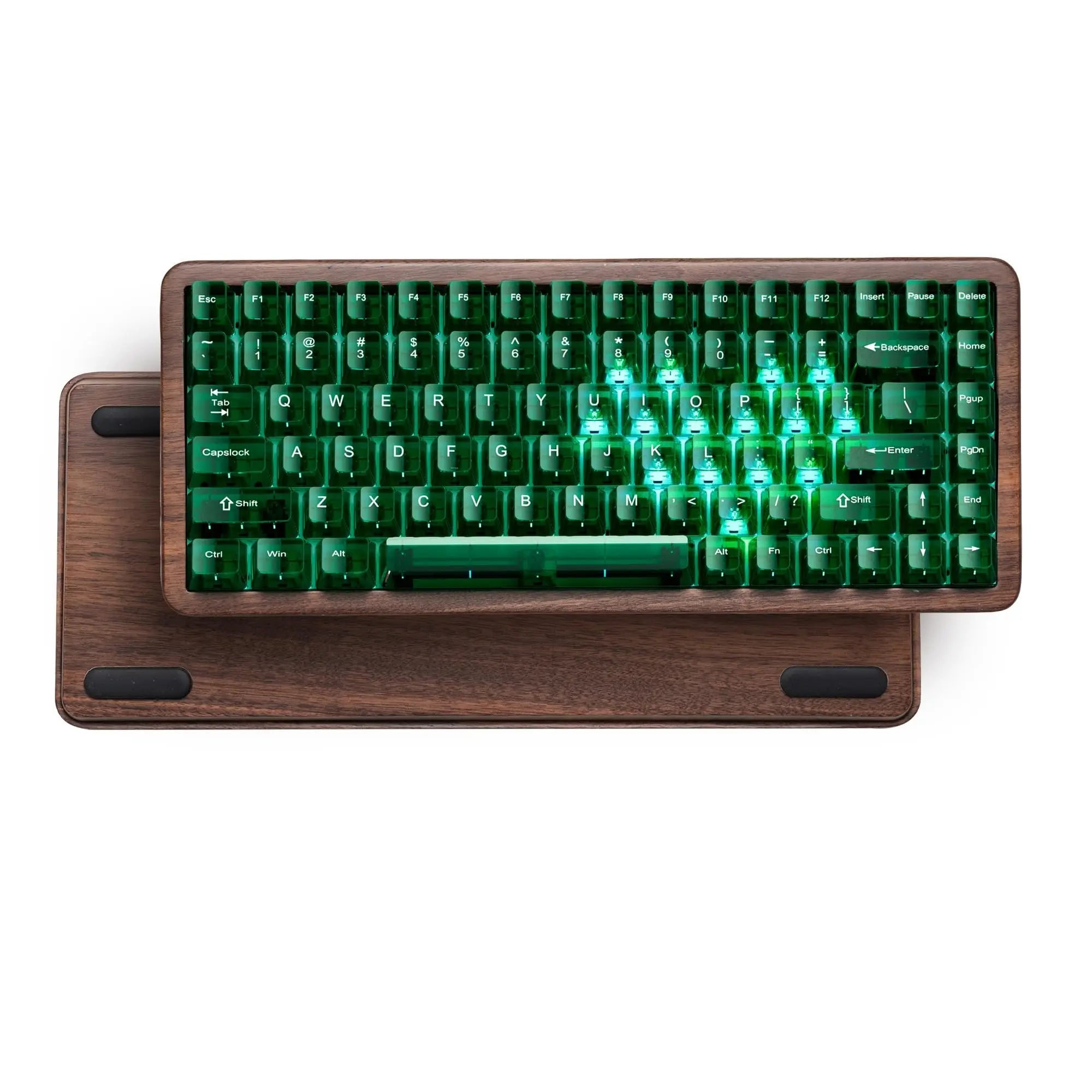 Womier Mount Fuji Custom Keyboard WD75 V2 Wooden Gaming Keyboard with QMK/VIA Tri-Mode Wireless Mechanical RGB 75% Hot Swappable