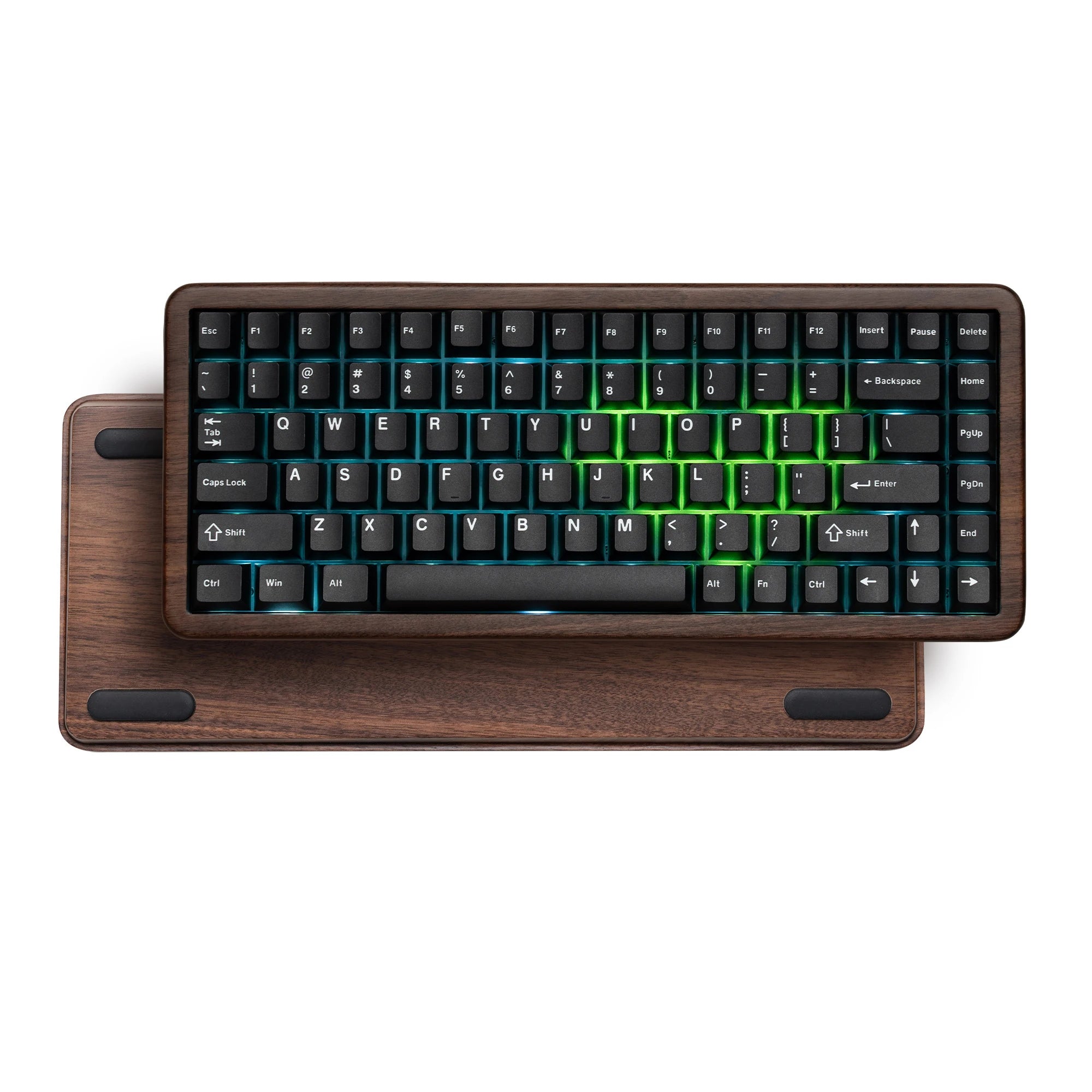 Womier Mount Fuji Custom Keyboard WD75 V2 Wooden Gaming Keyboard with QMK/VIA Tri-Mode Wireless Mechanical RGB 75% Hot Swappable