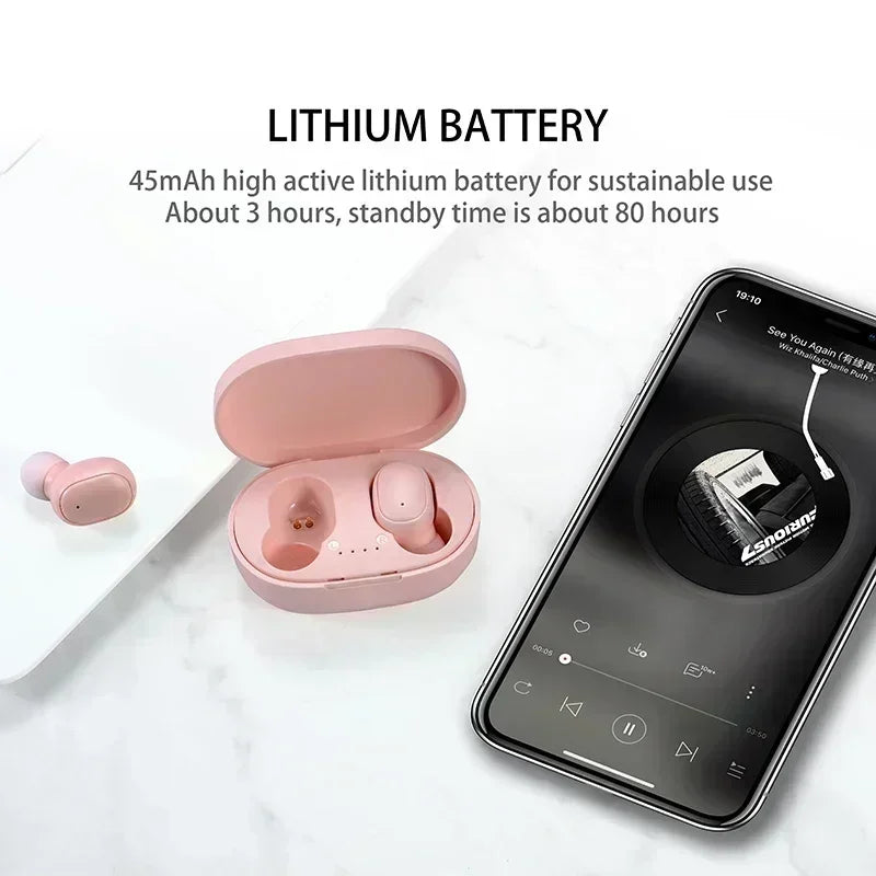 TWS Bluetooth Earphones Wireless Bluetooth Headset Noise Cancelling Headsets With Microphone A6S Headphones